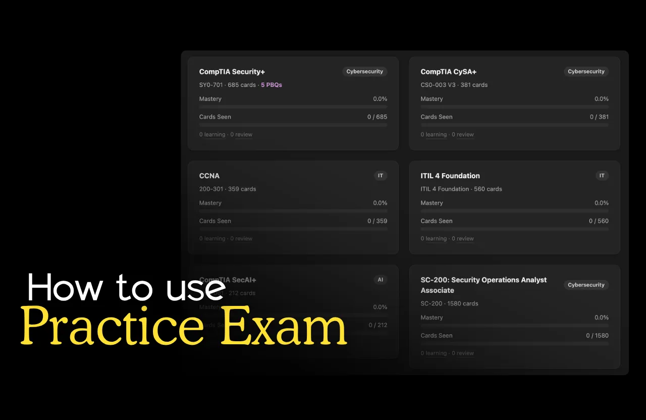 Practice Exam walkthrough preview